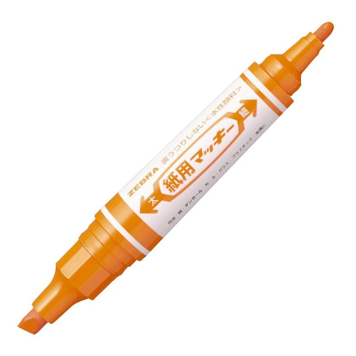 Zebra Mackie Orange Water-Based Pen B-Wyt5-Or Paper-Friendly 10 Pieces