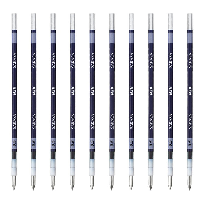 Zebra Prefeel Sarasa Blue Black Ballpoint Pen Refill 0.5 Lead 10 pieces