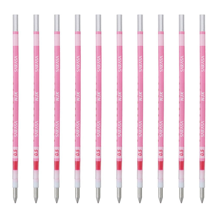 Zebra Prefeel Sarasa Light Pink Ballpoint Pen Refill Njk-0.5 10 Pieces Pack