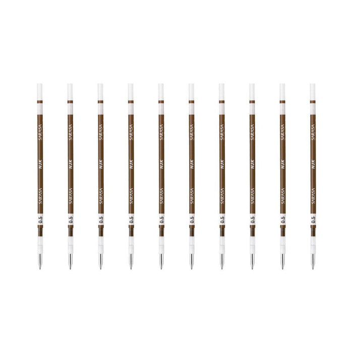 Zebra Sarasa Select Ballpoint Pen Refill 0.5mm Lead Brown Pack of 10 B-RNJK5-E-Kiichin - The #1 Place for Japanese Goods in Your Hand!