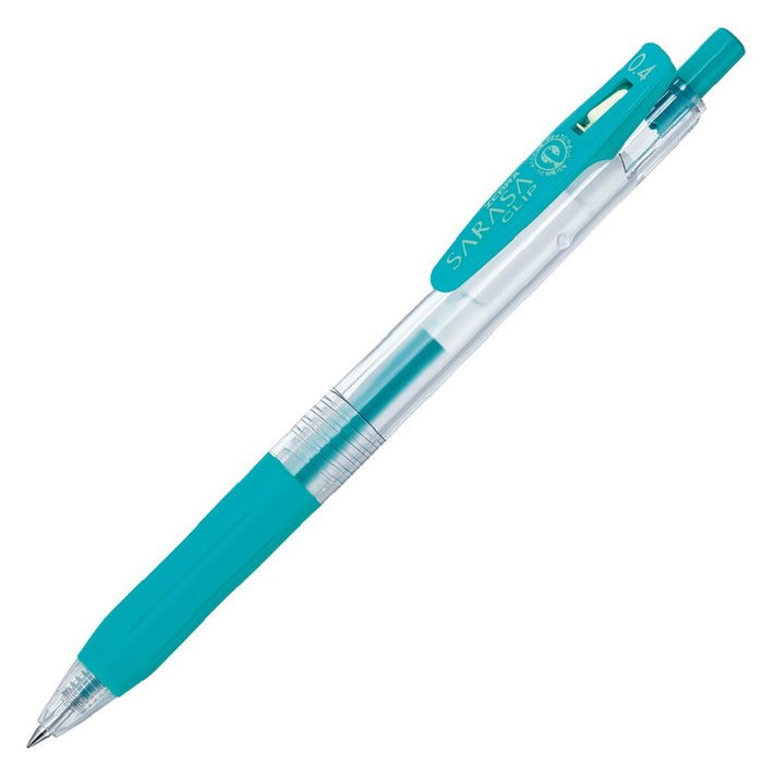 Zebra Sarasa Clip Gel Ballpoint Pen 0.4 Blue Green Pack of 10