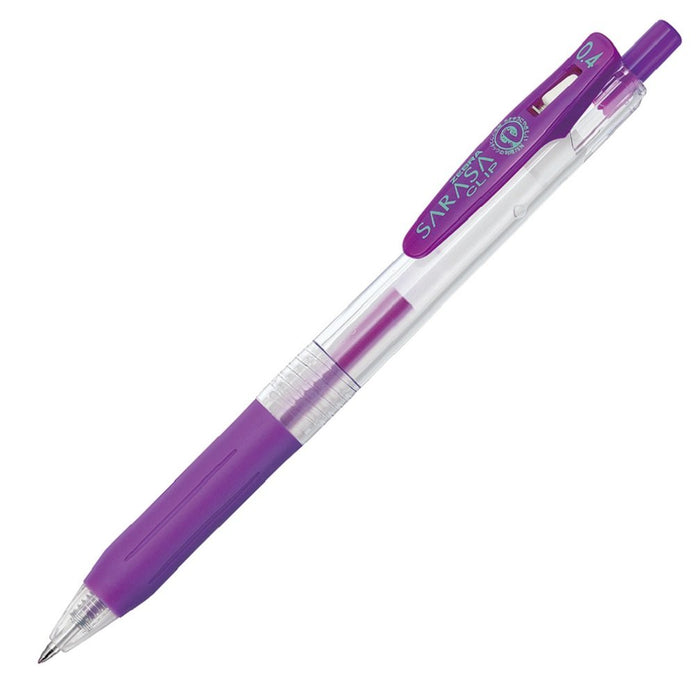 Zebra Gel Ballpoint Sarasa Clip Pen 0.4 mm Pack of 10 Purple