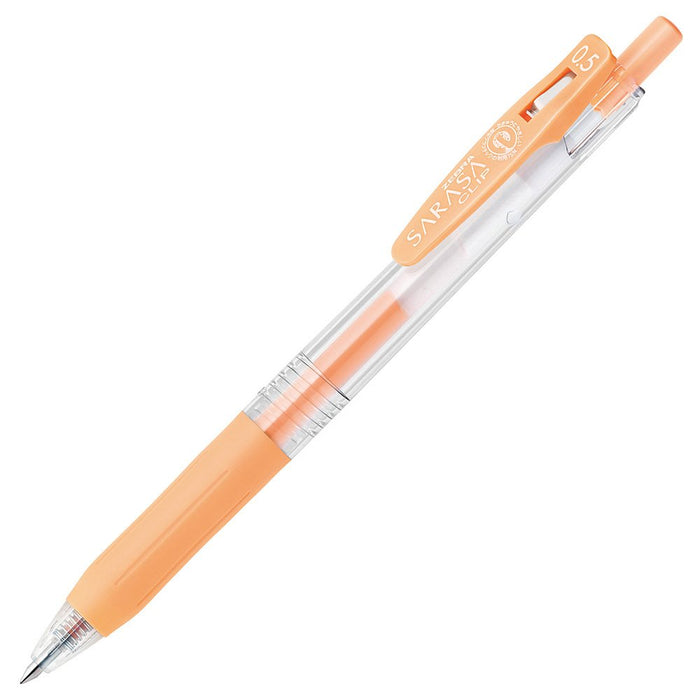 Zebra Sarasa Clip Gel Ballpoint Pen 0.5mm Milk Orange Pack of 10