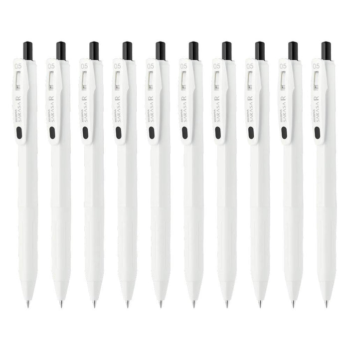 Zebra Sarasa R 0.5mm Black Gel Ballpoint Pens Pack of 10-Kiichin - The #1 Place for Japanese Goods in Your Hand!