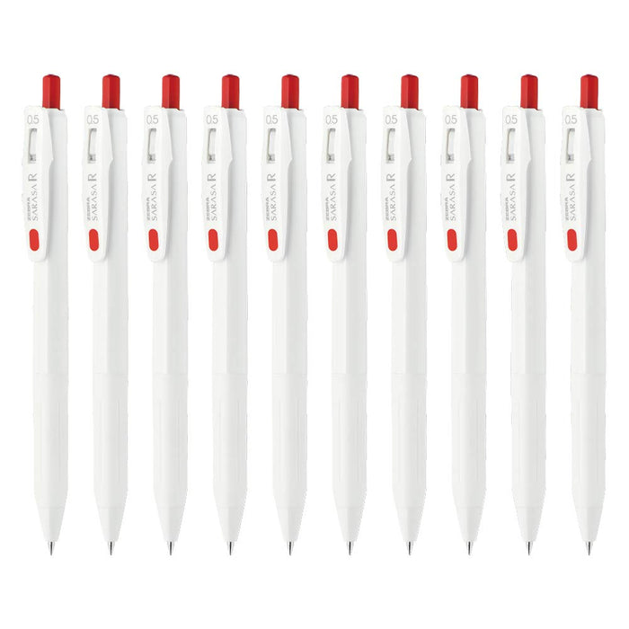 Zebra Gel Ballpoint Pen Sarasa R 0.5mm Red 10-Pack