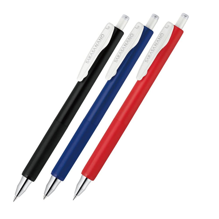 Zebra 3 Color Set Sarasanano Gel Ballpoint Pen Black Red Blue 0.3mm - JJH72-3C-AZ