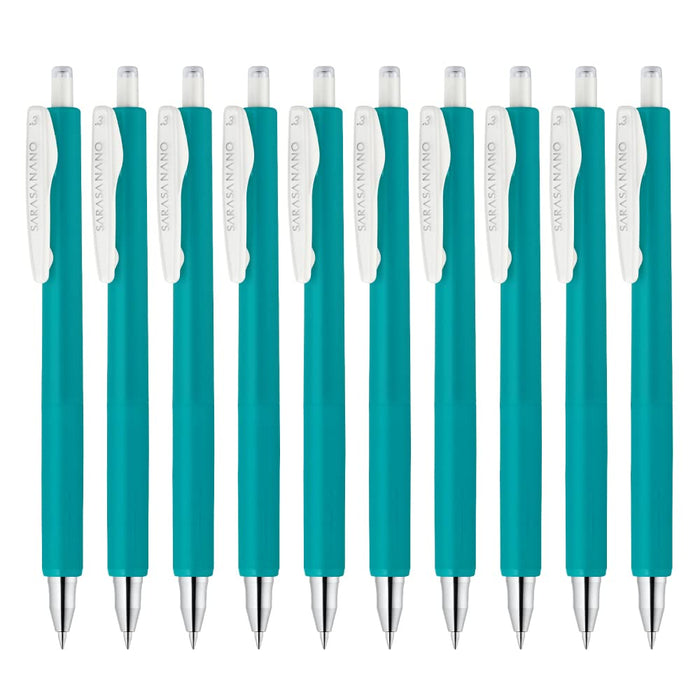 Zebra Sarasanano Gel Ballpoint Pen 0.3mm Blue Green Pack of 10-Kiichin - The #1 Place for Japanese Goods in Your Hand!