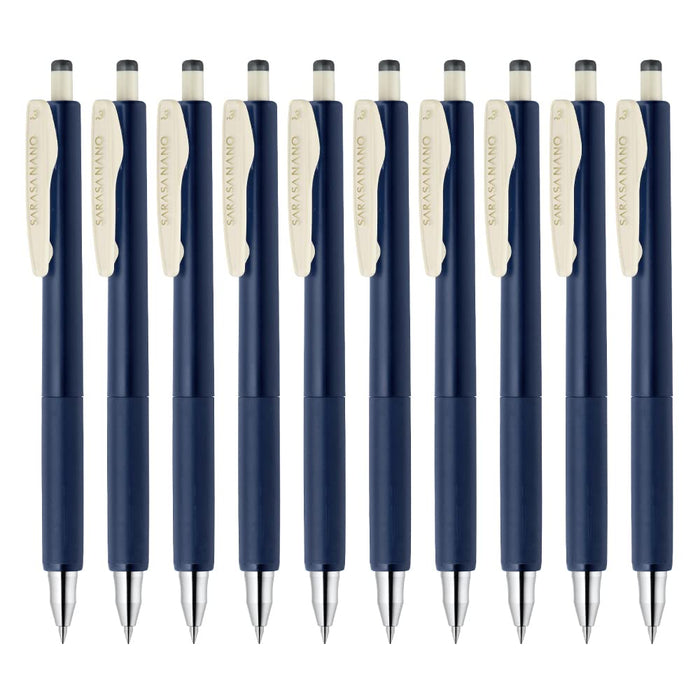 Zebra Gel Ballpoint Pens - Sarasanano Dark Blue 0.3mm Pack of 10-Kiichin - The #1 Place for Japanese Goods in Your Hand!