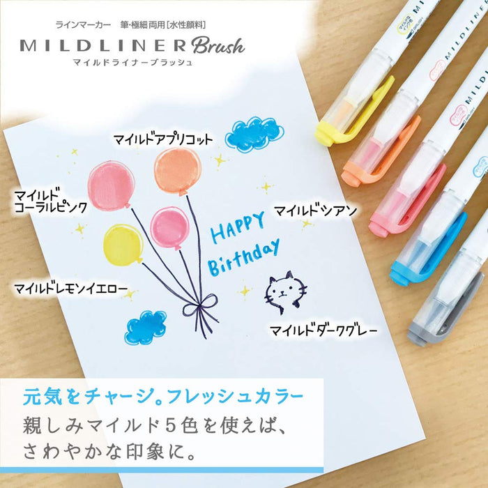 Zebra Mild Citrus Green Highlighter - 10 件装 Zebra Mild Liner Blush B-Wft8-Mcg