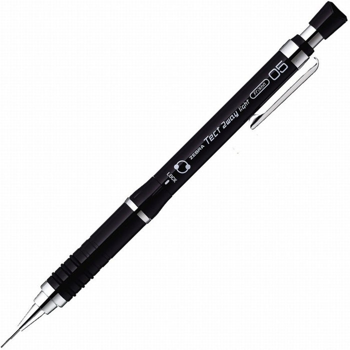 Zebra Tect Two Way Light Mechanical Pencil 0.5 Pure Black MA42-PBK