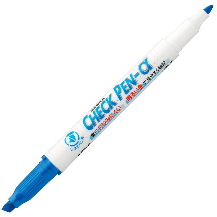 Zebra Alpha Blue Memorization Check Pen Pack of 10 B-WYT20-BL