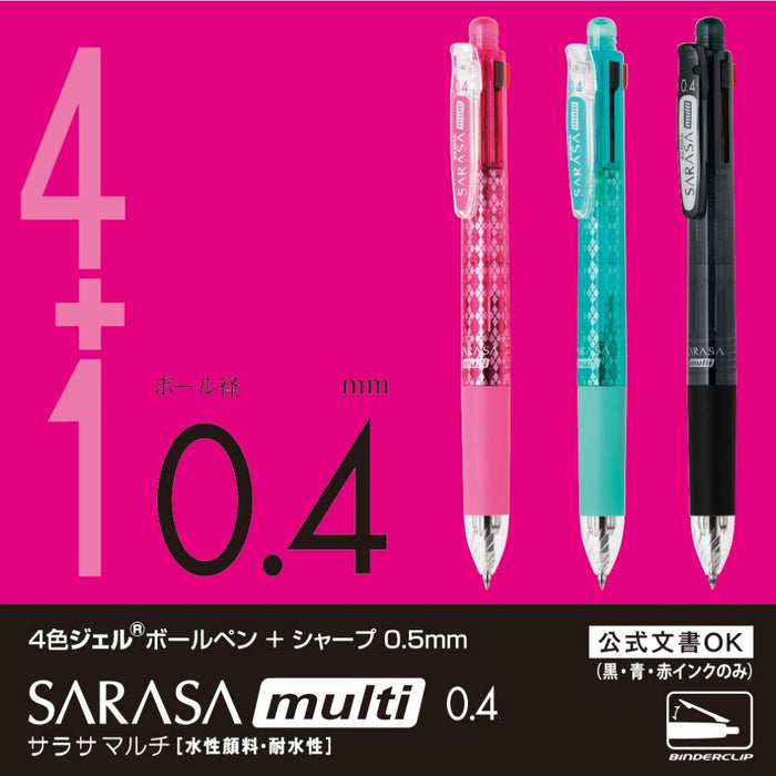 Zebra Multi-Function Pen 4 Colors & Sharp Sarasa Multi 0.4 Blue Green