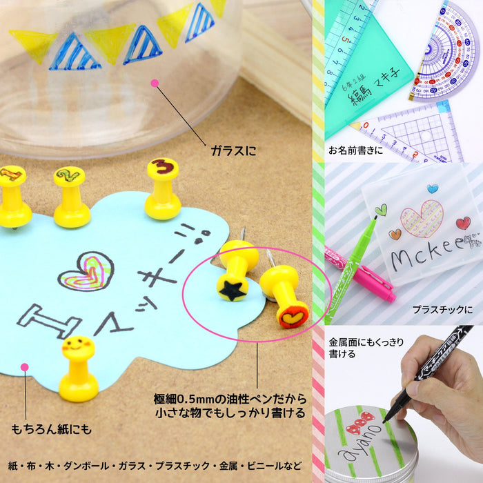 Zebra Mackie Care Extra Fine 12 Colors Oil-Based Refillable Pen-Kiichin - The #1 Place for Japanese Goods in Your Hand!