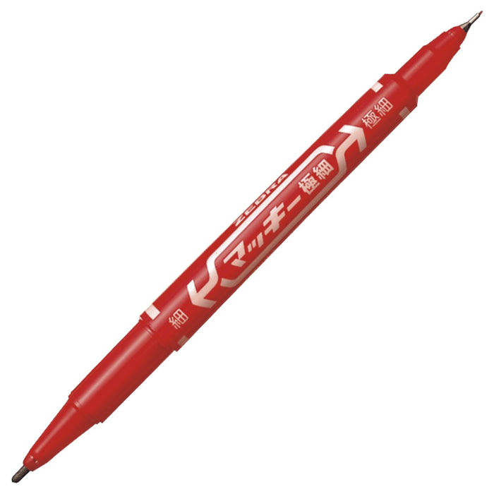 Zebra Mackie Extra Fine Red Oil-Based Pen 10 Pieces B-Mo-120-Mc-R