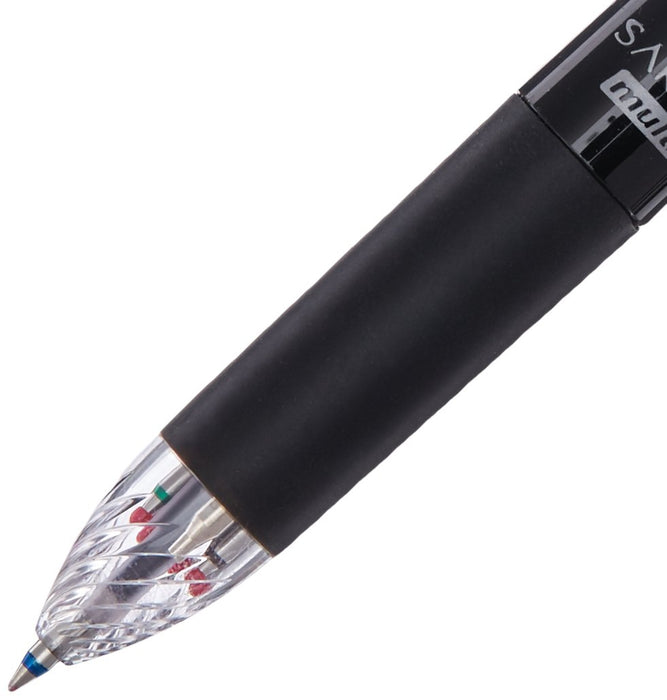 Zebra Sarasa Multi 0.5 Black Shaft Pen with Black Blue Red Green Ink