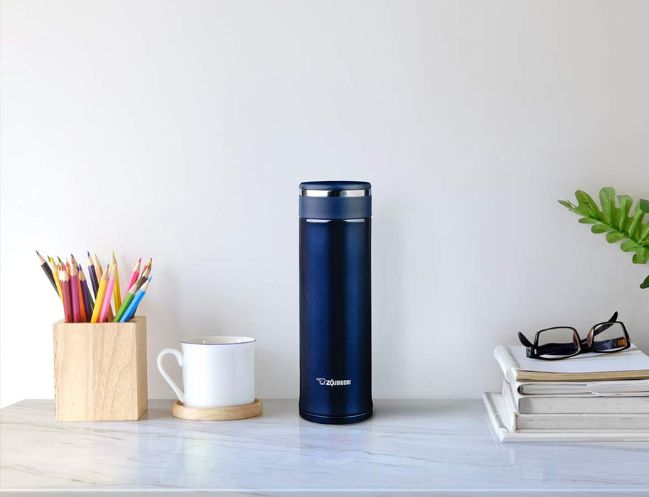 Zojirushi 16Oz Stainless Steel Travel Mug Deep Blue with Tea Filter 0.46L-Kiichin - The #1 Place for Japanese Goods in Your Hand!