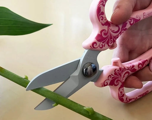 Chikamasa Florist Deluxe Flower Shears Arabesque Pattern Pink MF-9000PA Chikamasa