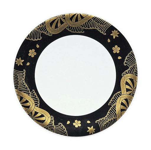Fukui Craft ABS Sushi Plate Black Genjiguruma Design 150mm