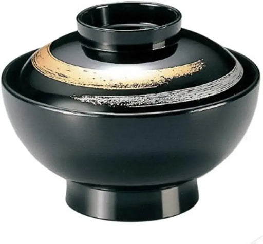 Fukui Craft Soup Bowl Black ABS 4.7 Inch Diameter 3.6 Inch Height