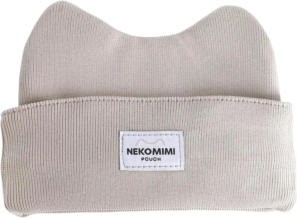 Gakken Sta Ful Cat Ear Pen Case Pen Pouch for Notebooks - Beige 190x140x27mm - 4905426713472