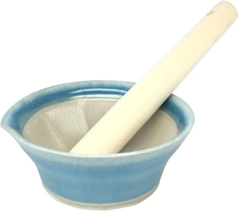 Genju Seitojo Iwami-yaki Pottery Mortar and Pestle Suribachi