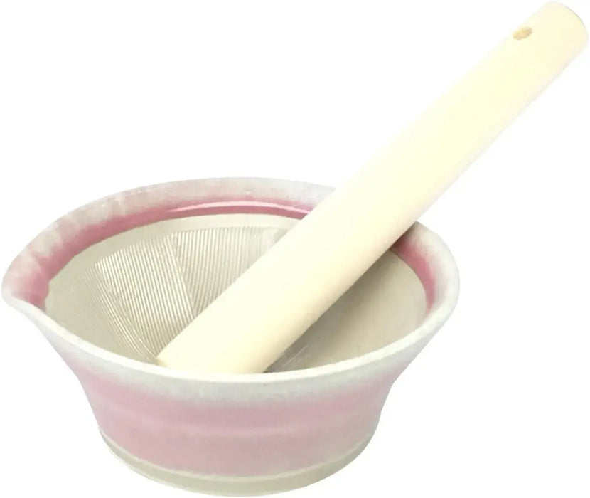 Genju Seitojo Iwami-yaki Pottery Mortar and Pestle Suribachi - Cherry Blossom - 4956795042243