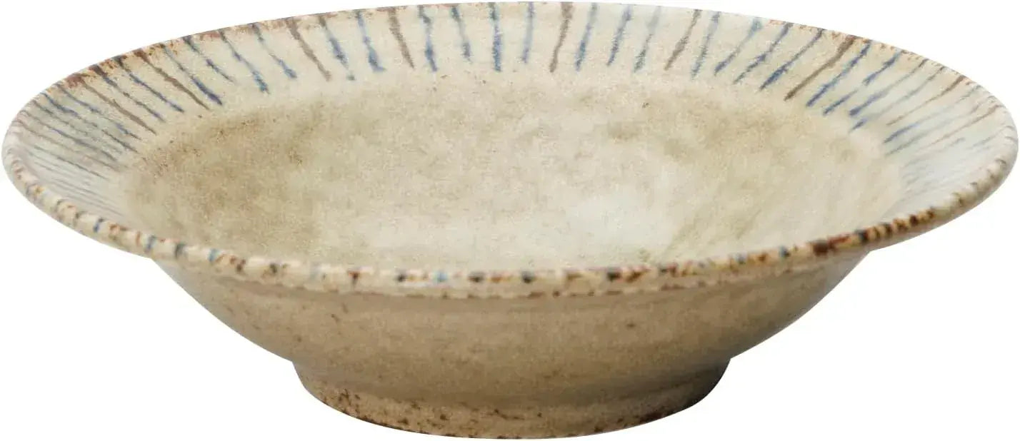 Ichikyu Minoyaki Kiln Simmer Pot Bowl Dish Plate - Pine Needles - 4527888971148