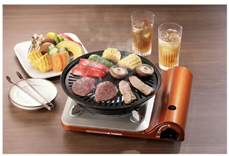 Iwatani Cassette Gas Stove Tatsujin Slim – Copper Orange – Portable Tabletop Stove Made in Japan