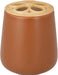 Katazuke Mino Ware Multi Stand Toothbrush Pen Holder - Orange Brown - 4595058815240