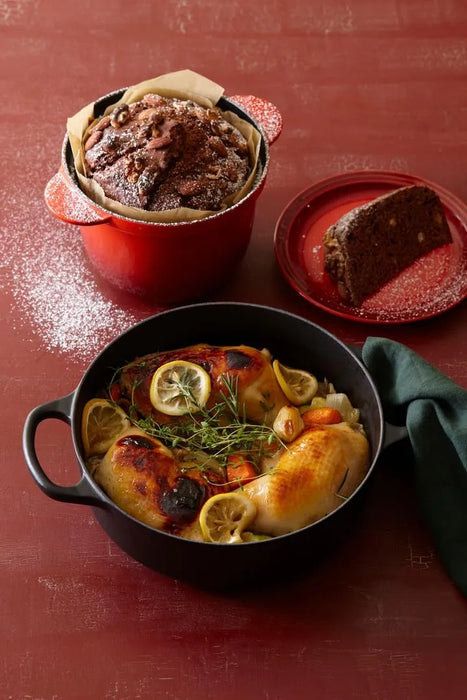 Le Creuset Cast Enameled Two-Handed Cocotte Pot 18 Cherry Red Oven Safe Le Creuset