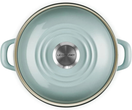 Le Creuset Enameled Steel Petite Stockpot 3.8 Quart Sea Salt Le Creuset