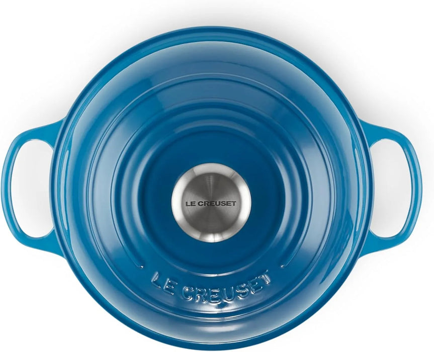 Le Creuset Signature Enamel Cast Iron Oven Pan with Lid 1.75 Quart Marseille Le Creuset