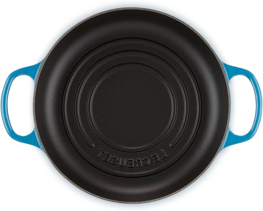Le Creuset Signature Enamel Cast Iron Oven Pan with Lid 1.75 Quart Marseille Le Creuset