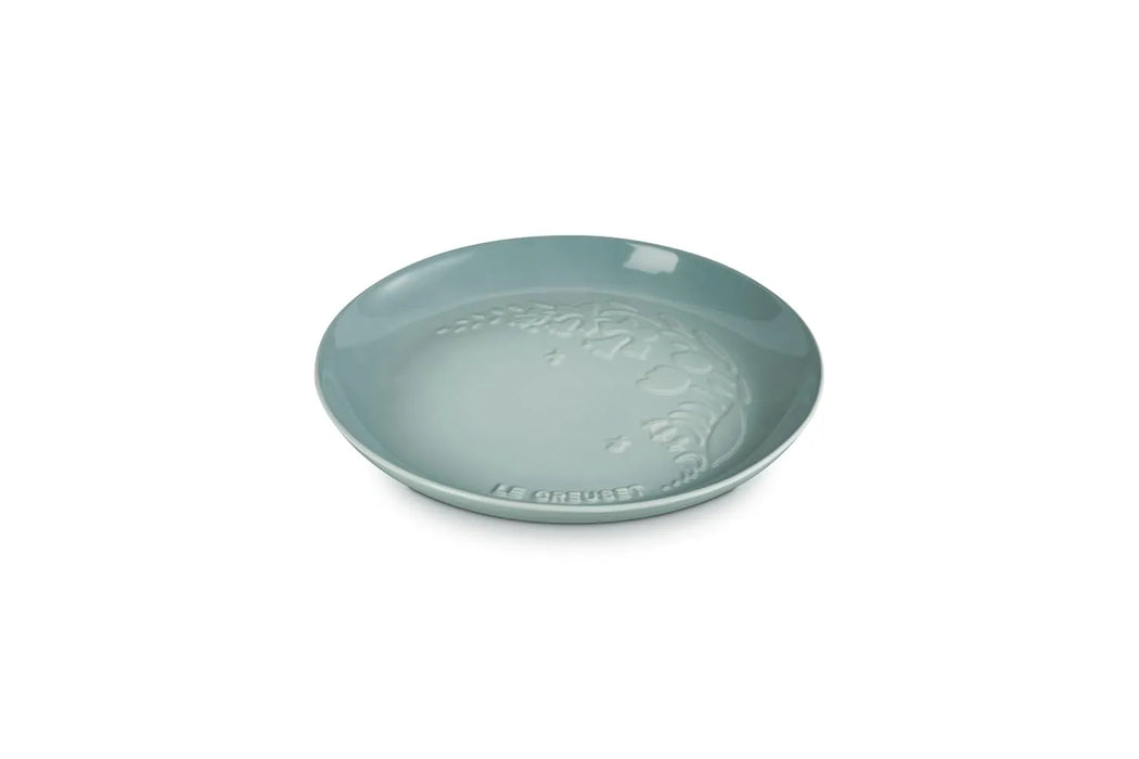 Le Creuset Sphere Plate 8.7 Inch Spring Relief Meringue Floral Heat Cold Resistant by Le Creuset - Sea Salt
 - 0843251111862