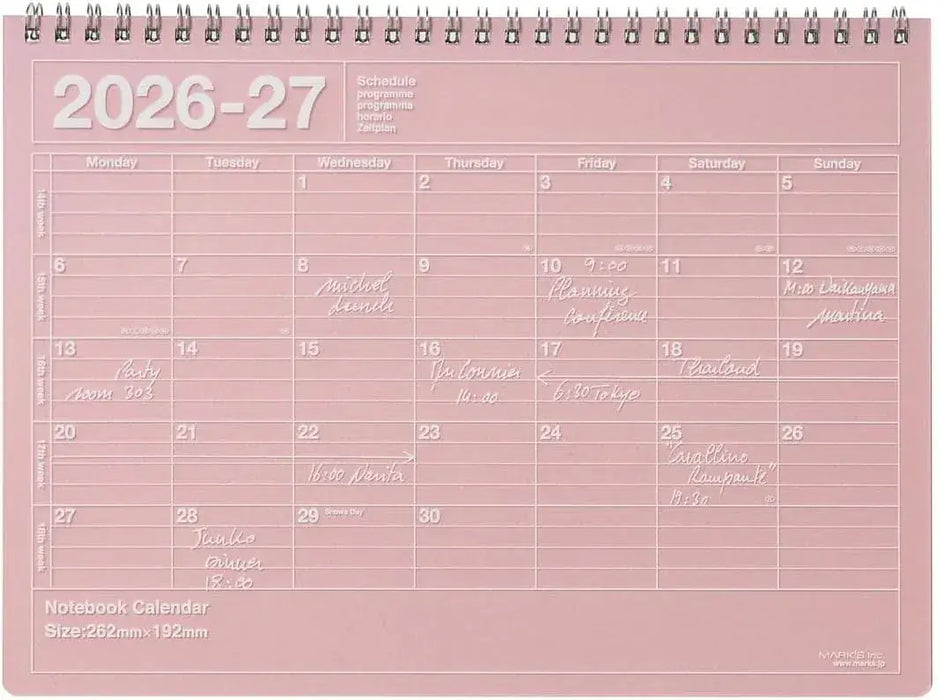 Mark's 2026 Planner Schedule Book Monthly Calendar Notebook