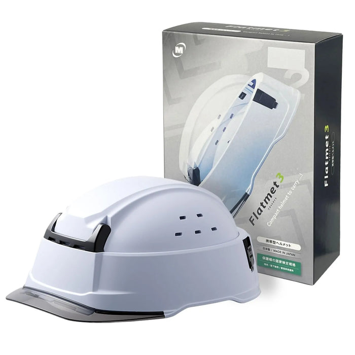 Midori Anzen SCT29B Flat Mate 3 Folding Portable Helmet ABS - White Smoke
 - 4548890786858