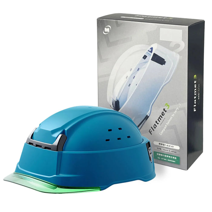 Midori Anzen SCT29B Flat Mate 3 Folding Portable Helmet ABS - Blue Green
 - 4548890787152