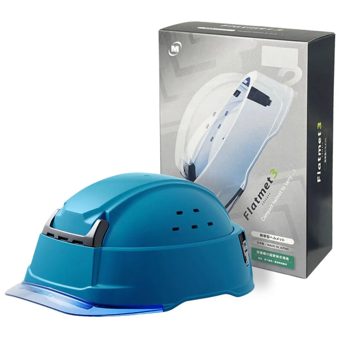 Midori Anzen SCT29B Flat Mate 3 Folding Portable Helmet ABS - Blue
 - 4548890787213