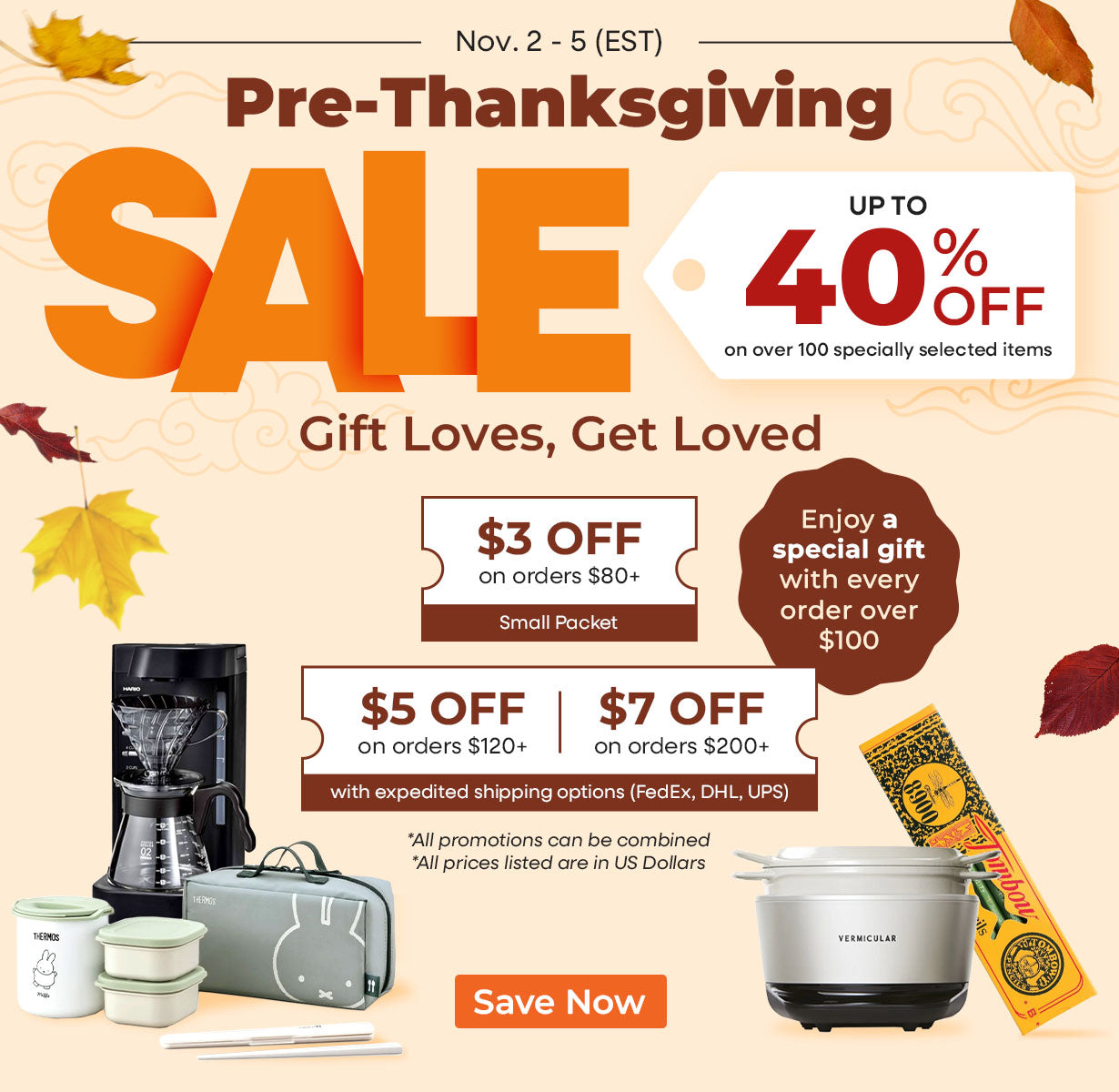 [EXPIRED] PRE-THANKSGIVING PROMOS