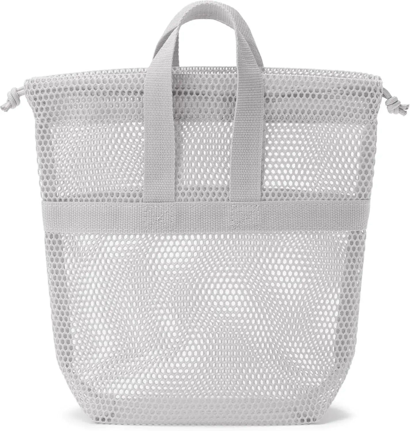 Muji 3D Mesh Drawstring Bag, Small Pouch with Handles