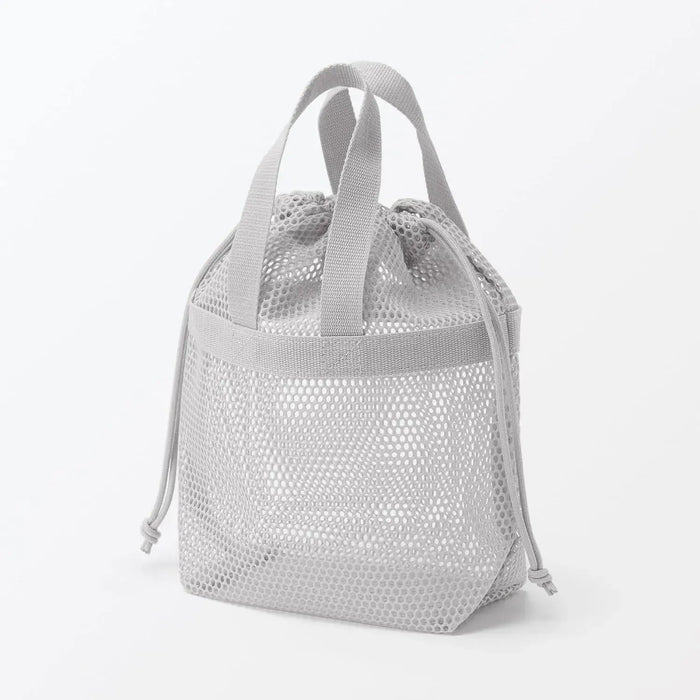 Muji 3D Mesh Drawstring Bag with Handles Pouch