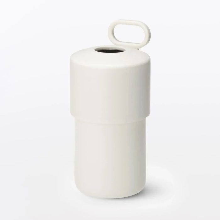 Muji Cold Bottle Cooler Holder with Collapsible Handle - White 500ml - 4550723035026
