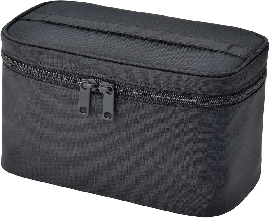 Muji Recycled Nylon Hand Carry Pouch Black Large Capacity