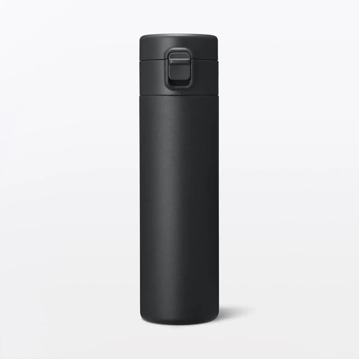 Muji Vacuum Insulated One Touch Thermal Bottle - Black 500ml - 4548076049135