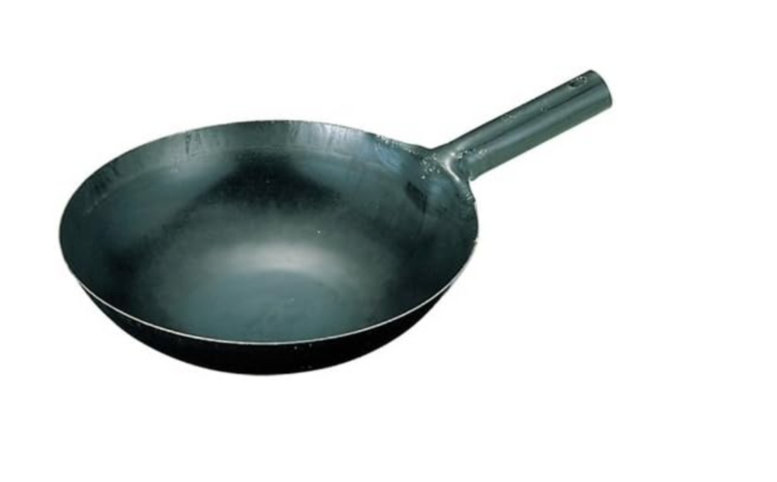 Yamada 36cm Hammered Iron Wok - 1.2mm Thickness