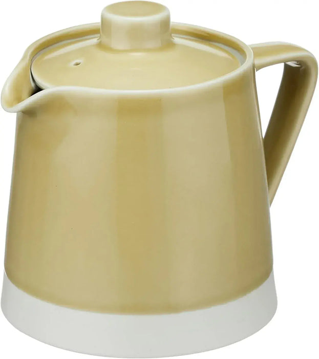 Nishi Kaichi Ceramics Hasami Ware Teapot Tea Strainer Set - Yellow Enamel - 4965451195841