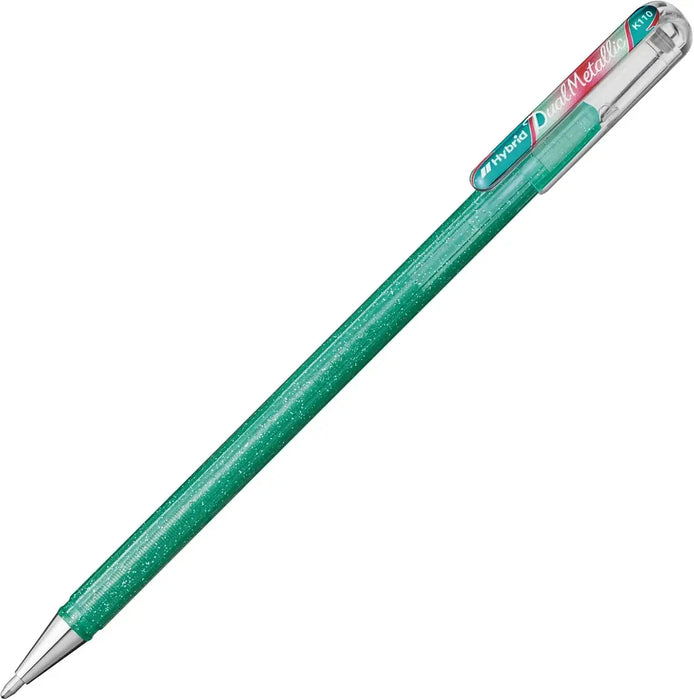 Pentel Dual Metallic Ball Pen Set - Turquoise Green, Red & Green - 4902506373533