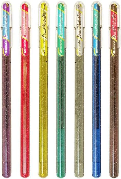 Pentel Dual Metallic Glitter Ballpoint Pen 1.0mm Pink