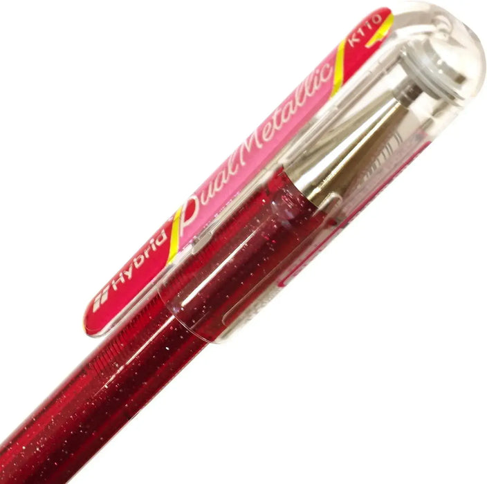 Pentel Hybrid Dual Metallic Glitter Ballpoint Pen 1.0mm Blue