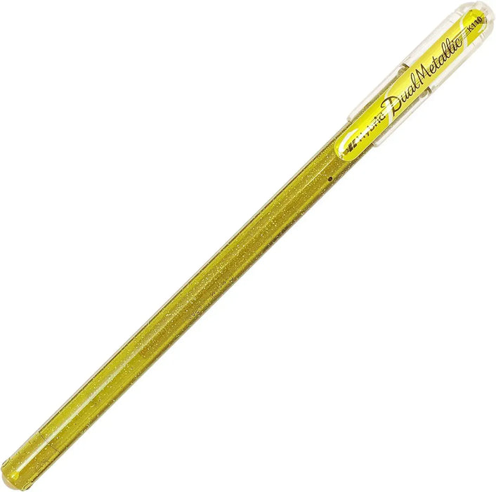 Pentel Hybrid Dual Metallic Glitter Ballpoint Pen Gold 1mm